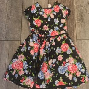 Cute for Easter! Carter's Black Floral Dress